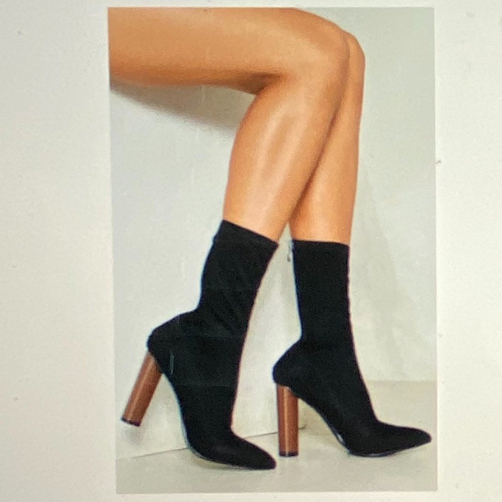 Nastygal Vegan Suede Sock Boot